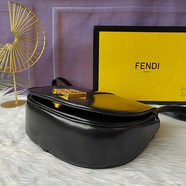 Cheap HOT Calf In Bag Medium Fendi Leather Black C'mon 0510